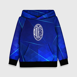 Толстовка-худи детская AC Milan blue poly, цвет: 3D-черный