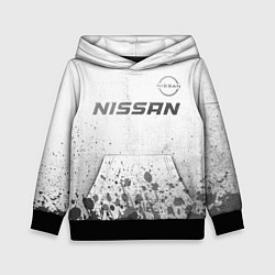 Толстовка-худи детская Nissan - white gradient посередине, цвет: 3D-черный