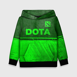 Толстовка-худи детская Dota - green gradient посередине, цвет: 3D-черный