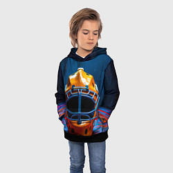 Толстовка-худи детская Маска голкипера, цвет: 3D-черный — фото 2