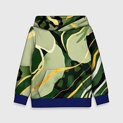 Детская толстовка Зеленый природный паттерн