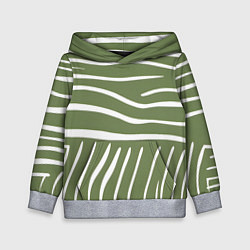 Детская толстовка Полоски зеленой зебры