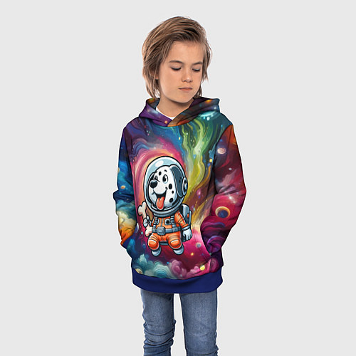 Детская толстовка Funny dalmatian puppy - ai art / 3D-Синий – фото 3