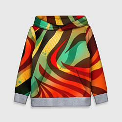 Детская толстовка Жаркая полосатая абстракция