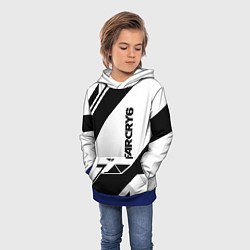 Толстовка-худи детская Farcry6 геометрия полосы, цвет: 3D-синий — фото 2