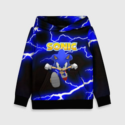 Толстовка-худи детская Sonic storm electro, цвет: 3D-черный