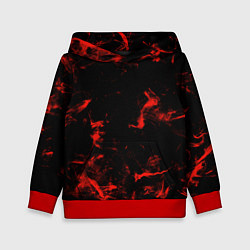 Толстовка-худи детская Color red black, цвет: 3D-красный