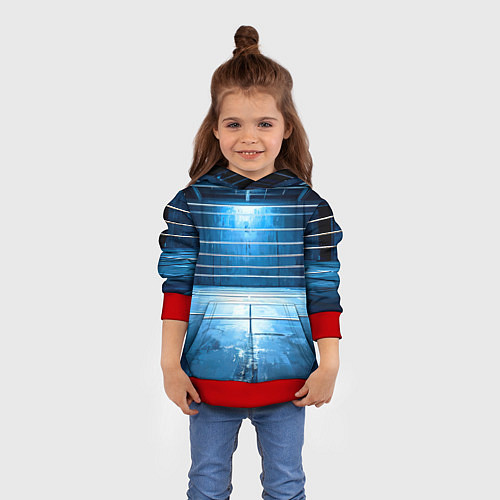 Детская толстовка Синий ринг / 3D-Красный – фото 4