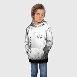 Толстовка-худи детская Infiniti - white gradient вертикально, цвет: 3D-черный — фото 2