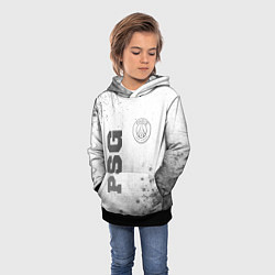 Толстовка-худи детская PSG - white gradient вертикально, цвет: 3D-черный — фото 2