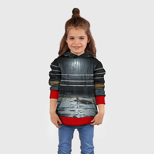 Детская толстовка Черный ринг / 3D-Красный – фото 4