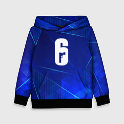 Толстовка-худи детская Rainbow Six blue poly, цвет: 3D-черный