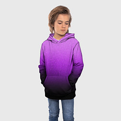 Толстовка-худи детская Магический градиент крошка чёрно-фиолетовый, цвет: 3D-черный — фото 2