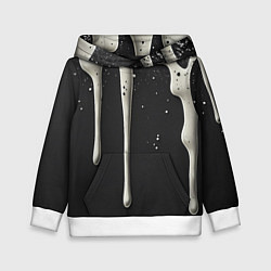 Толстовка-худи детская Белая слизь текстура, цвет: 3D-белый