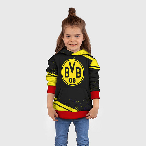 Детская толстовка Borussia полосы / 3D-Красный – фото 4