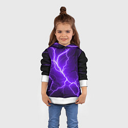 Толстовка-худи детская Color purple black, цвет: 3D-белый — фото 2