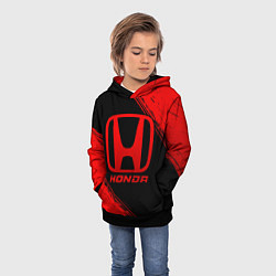 Толстовка-худи детская Honda - red gradient, цвет: 3D-черный — фото 2