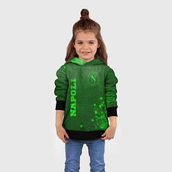 Толстовка-худи детская Napoli - green gradient вертикально, цвет: 3D-черный — фото 2