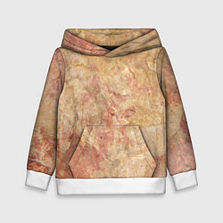 Толстовка-худи детская Абстракция - marble red, цвет: 3D-белый