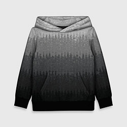 Толстовка-худи детская Градиент полосами тёмно-серый графитовый, цвет: 3D-черный