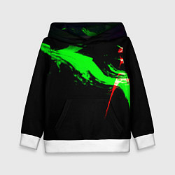 Детская толстовка Color black green red