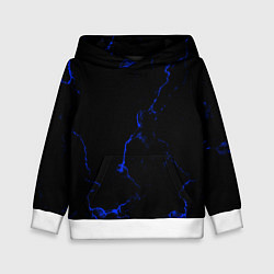 Толстовка-худи детская Color black blue, цвет: 3D-белый