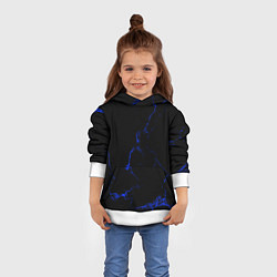 Толстовка-худи детская Color black blue, цвет: 3D-белый — фото 2