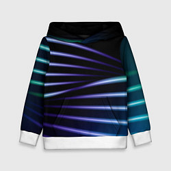 Толстовка-худи детская Color black blue, цвет: 3D-белый
