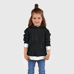 Толстовка-худи детская Color black blue, цвет: 3D-белый — фото 2