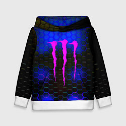 Толстовка-худи детская Monster energy неоновая броня, цвет: 3D-белый