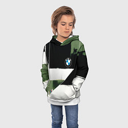 Толстовка-худи детская BMW логотип, цвет: 3D-белый — фото 2