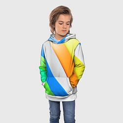 Толстовка-худи детская Striped, цвет: 3D-белый — фото 2
