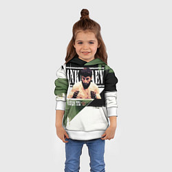 Толстовка-худи детская Магомед Анкалаев боец ММА, цвет: 3D-белый — фото 2
