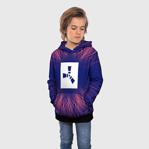 Детская толстовка Rust red energy / 3D-Черный – фото 3