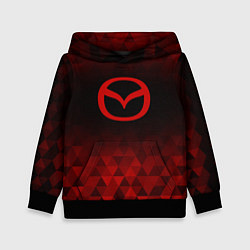 Толстовка-худи детская Mazda red poly, цвет: 3D-черный