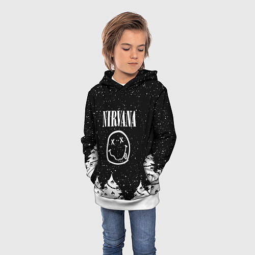 Детская толстовка Nirvana new year rock / 3D-Белый – фото 3