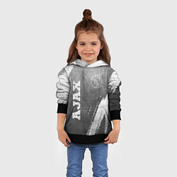 Толстовка-худи детская Ajax - grey gradient вертикально, цвет: 3D-черный — фото 2