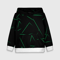 Детская толстовка Color light green line