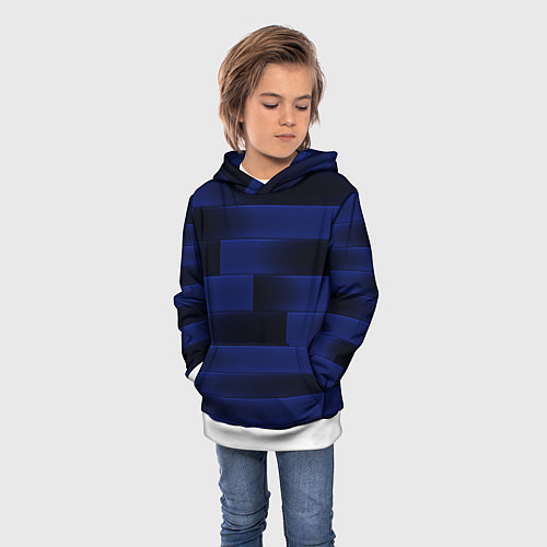 Детская толстовка Color blue square / 3D-Белый – фото 3