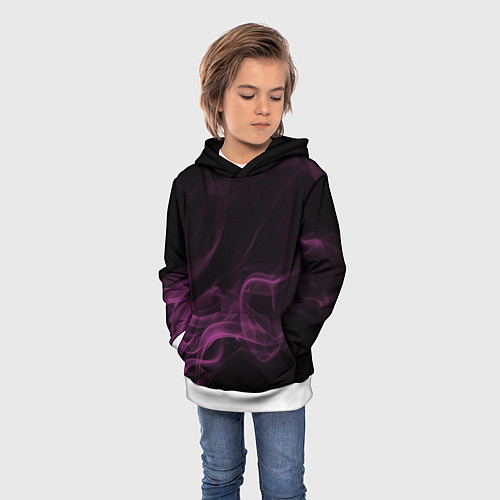 Детская толстовка Color smoke pink / 3D-Белый – фото 3