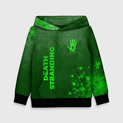 Толстовка-худи детская Death Stranding - green gradient вертикально, цвет: 3D-черный