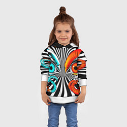 Толстовка-худи детская Глаз и щупальца, цвет: 3D-белый — фото 2