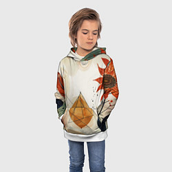 Толстовка-худи детская Boho style, цвет: 3D-белый — фото 2