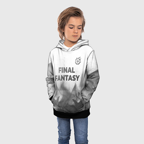 Детская толстовка Final Fantasy - white gradient посередине / 3D-Черный – фото 3