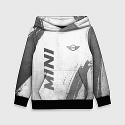 Толстовка-худи детская Mini - white gradient вертикально, цвет: 3D-черный
