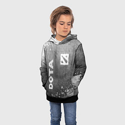 Толстовка-худи детская Dota - grey gradient вертикально, цвет: 3D-черный — фото 2