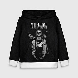 Толстовка-худи детская Nirvana kurt krist dave, цвет: 3D-белый