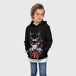 Толстовка-худи детская Ван пис - Сабо, цвет: 3D-белый — фото 2