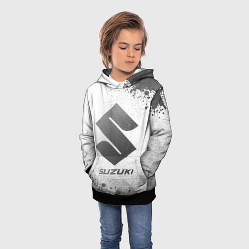 Детская толстовка Suzuki - white gradient / 3D-Черный – фото 3