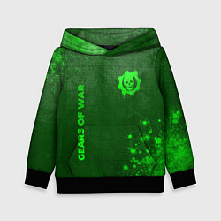 Толстовка-худи детская Gears of War - green gradient вертикально, цвет: 3D-черный